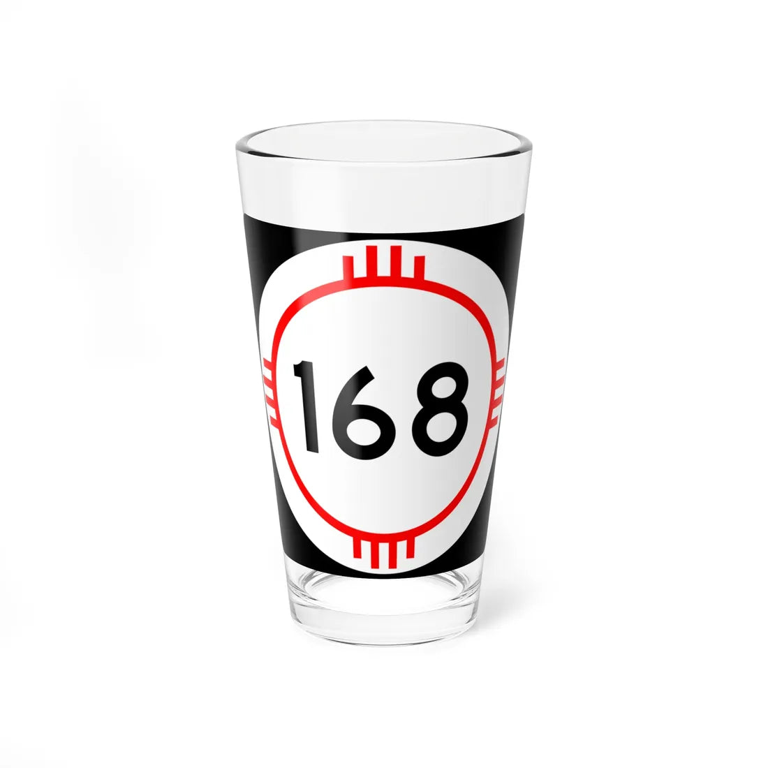 New Mexico 168 (New Mexico) (Road Sign) Pint Glass 16oz 16oz - Go Mug Yourself