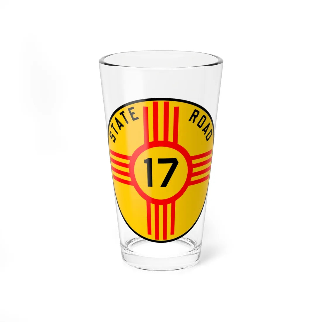 New Mexico 17 1926 (New Mexico) (Road Sign) Pint Glass 16oz - Go Mug Yourself