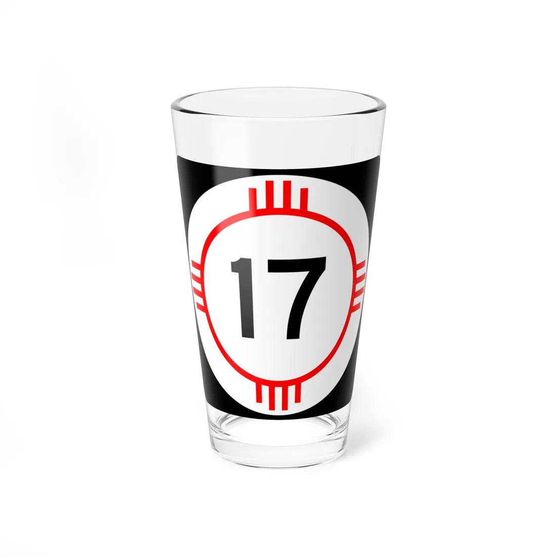 New Mexico 17 (New Mexico) (Road Sign) Pint Glass 16oz 16oz - Go Mug Yourself