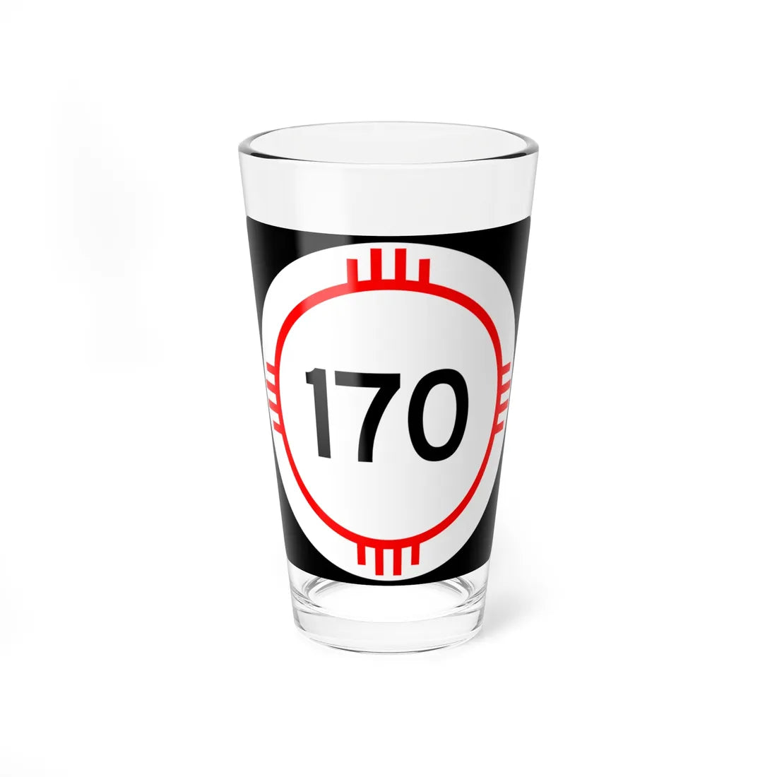 New Mexico 170 (New Mexico) (Road Sign) Pint Glass 16oz 16oz - Go Mug Yourself