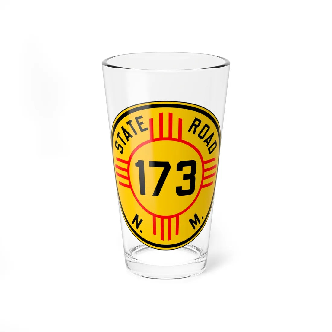 New Mexico 173 1932 (New Mexico) (Road Sign) Pint Glass 16oz 16oz - Go Mug Yourself