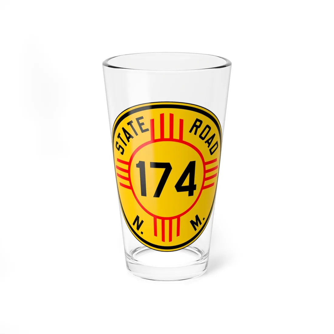 New Mexico 174 1932 (New Mexico) (Road Sign) Pint Glass 16oz 16oz - Go Mug Yourself