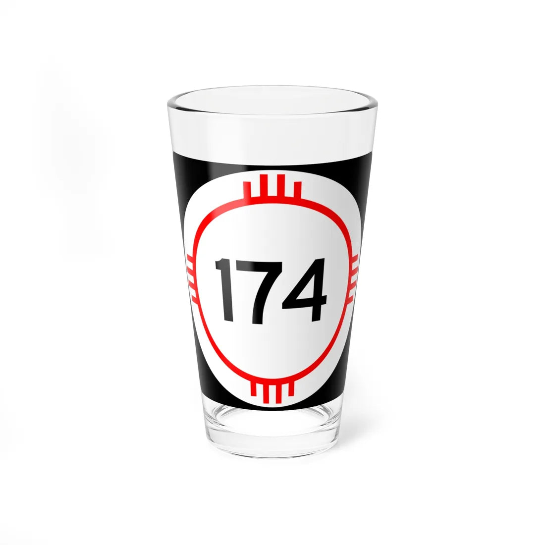 New Mexico 174 (New Mexico) (Road Sign) Pint Glass 16oz 16oz - Go Mug Yourself
