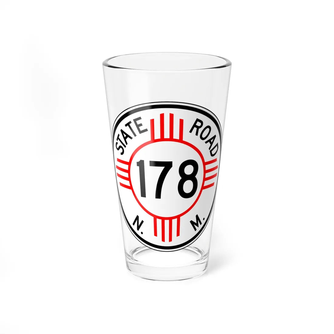 New Mexico 178 1952 (New Mexico) (Road Sign) Pint Glass 16oz 16oz - Go Mug Yourself