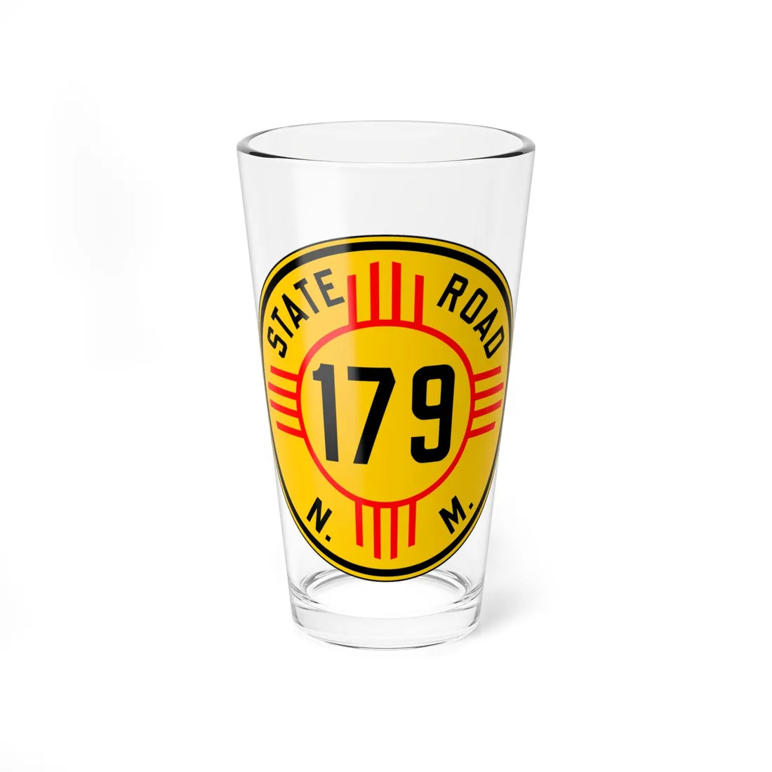 New Mexico 179 1932 (New Mexico) (Road Sign) Pint Glass 16oz 16oz - Go Mug Yourself