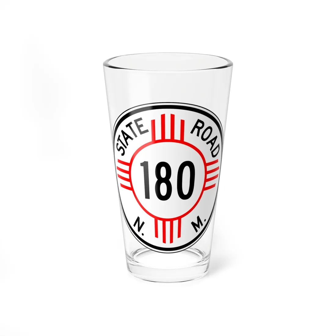 New Mexico 180 1952 (New Mexico) (Road Sign) Pint Glass 16oz 16oz - Go Mug Yourself