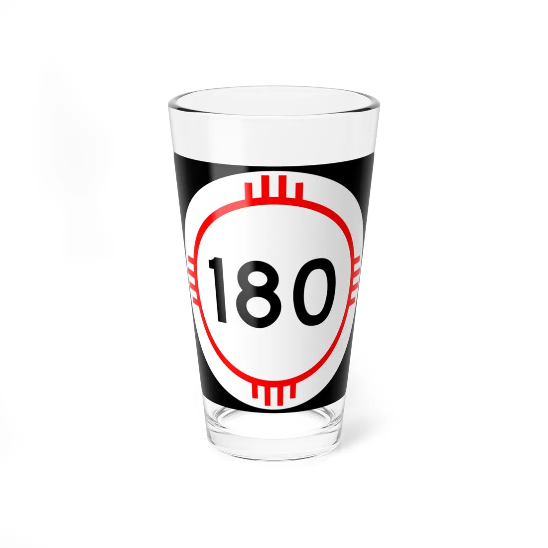 New Mexico 180 (New Mexico) (Road Sign) Pint Glass 16oz 16oz - Go Mug Yourself