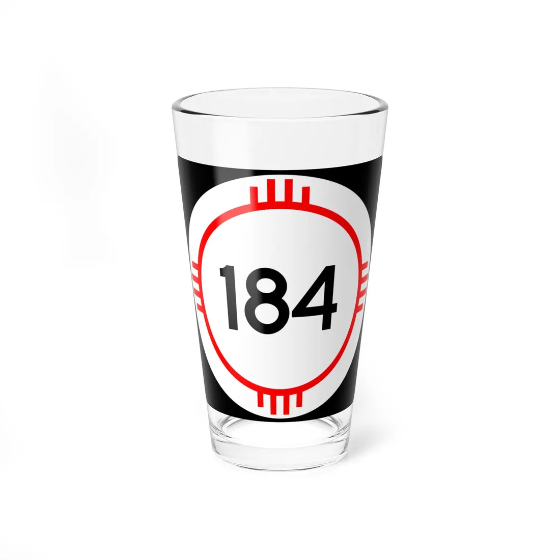 New Mexico 184 (New Mexico) (Road Sign) Pint Glass 16oz 16oz - Go Mug Yourself