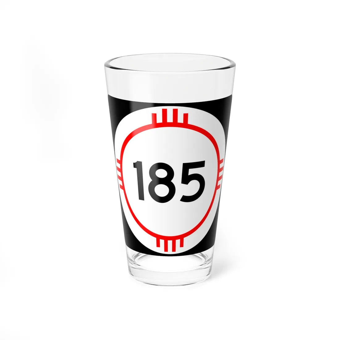 New Mexico 185 (New Mexico) (Road Sign) Pint Glass 16oz 16oz - Go Mug Yourself