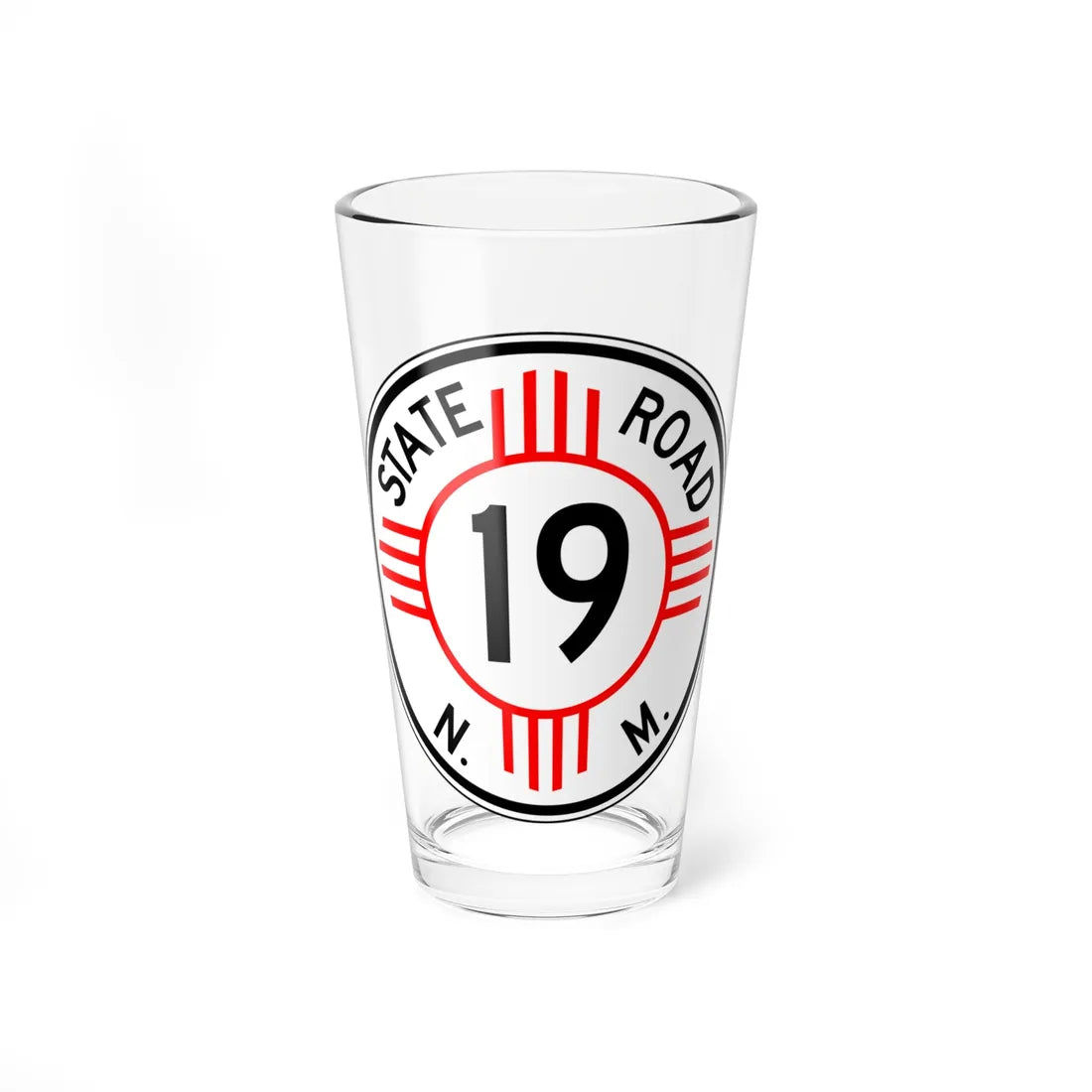 New Mexico 19 1952 (New Mexico) (Road Sign) Pint Glass 16oz 16oz - Go Mug Yourself