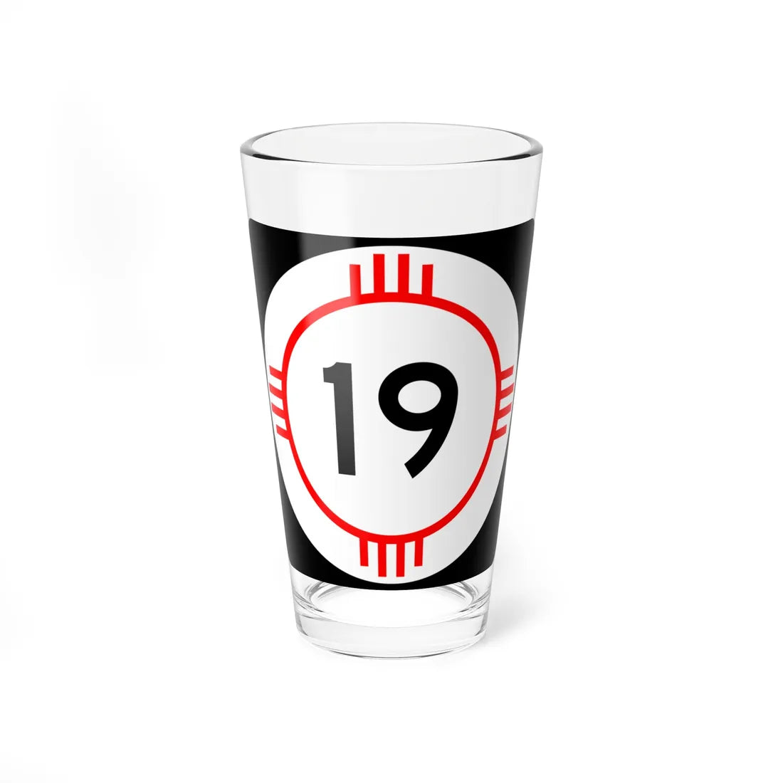 New Mexico 19 (New Mexico) (Road Sign) Pint Glass 16oz 16oz - Go Mug Yourself
