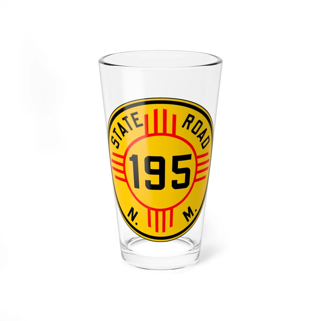 New Mexico 195 1932 (New Mexico) (Road Sign) Pint Glass 16oz 16oz - Go Mug Yourself
