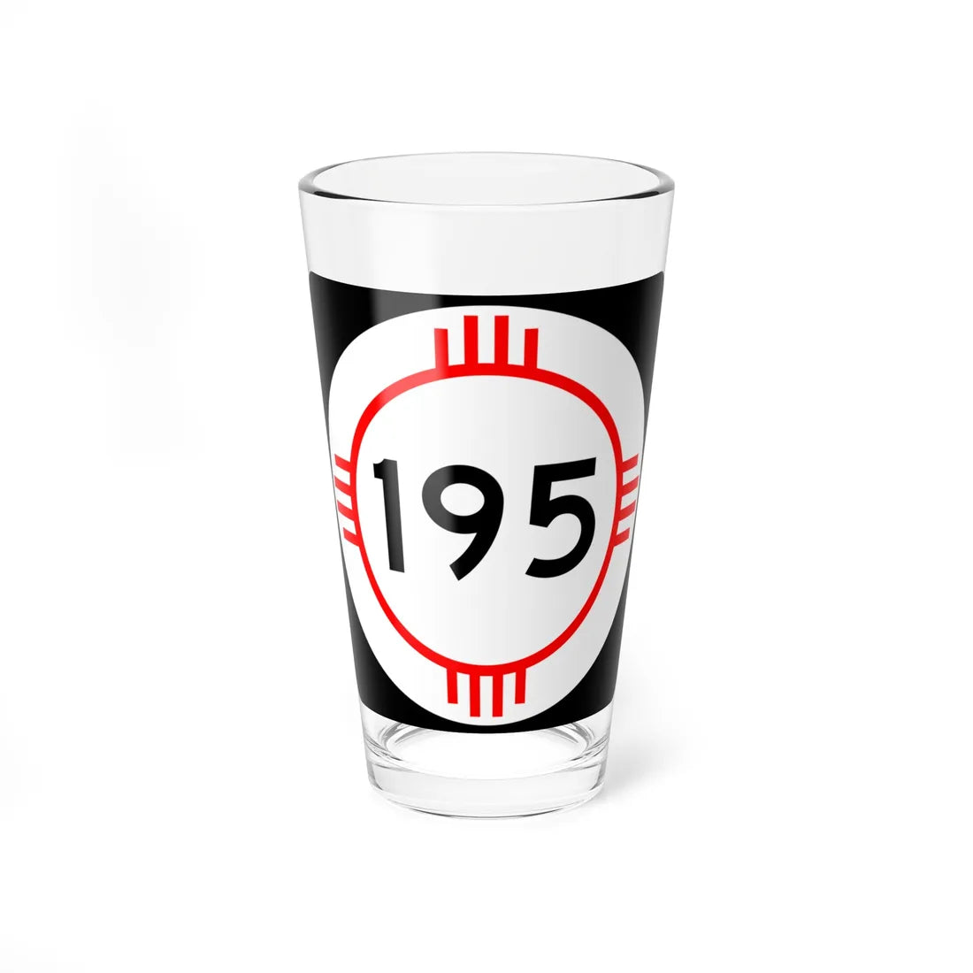 New Mexico 195 (New Mexico) (Road Sign) Pint Glass 16oz 16oz - Go Mug Yourself