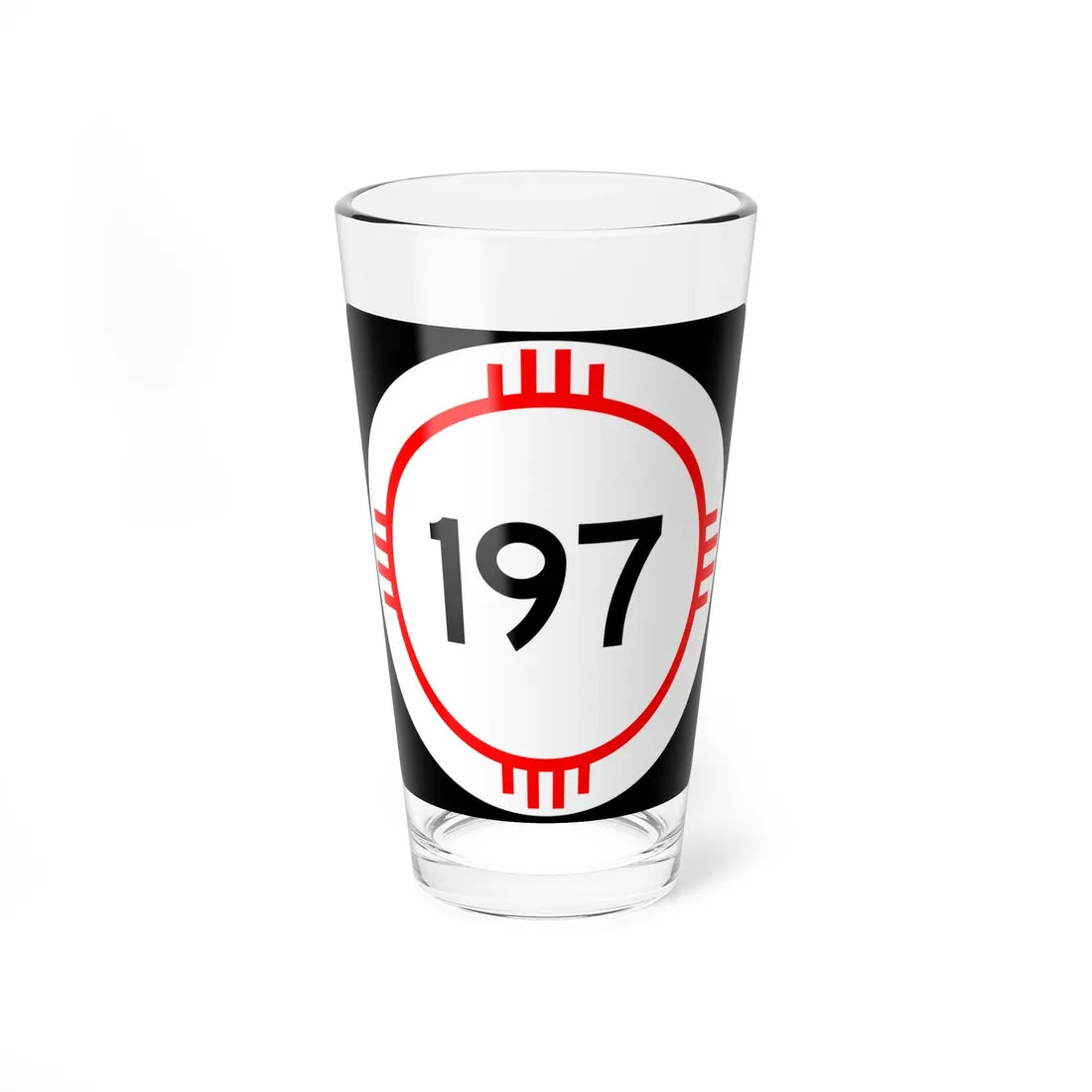New Mexico 197 (New Mexico) (Road Sign) Pint Glass 16oz 16oz - Go Mug Yourself