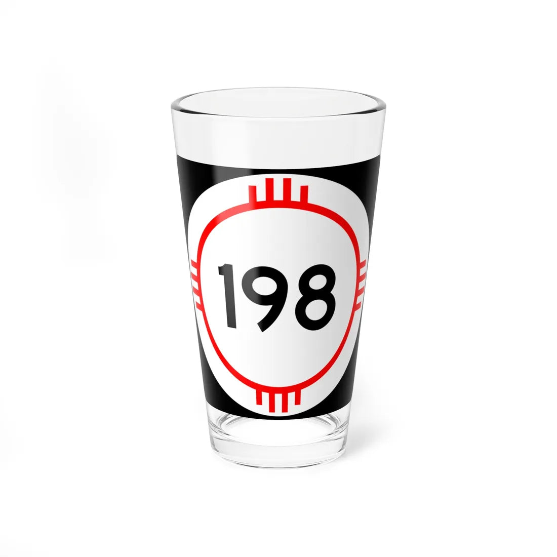New Mexico 198 (New Mexico) (Road Sign) Pint Glass 16oz - Go Mug Yourself
