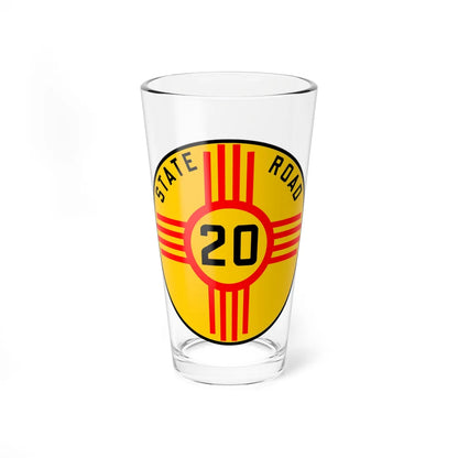 New Mexico 20 1926 (New Mexico) (Road Sign) Pint Glass 16oz - Go Mug Yourself