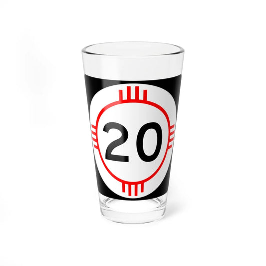 New Mexico 20 (New Mexico) (Road Sign) Pint Glass 16oz 16oz - Go Mug Yourself