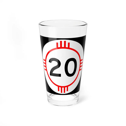New Mexico 20 (New Mexico) (Road Sign) Pint Glass 16oz - Go Mug Yourself