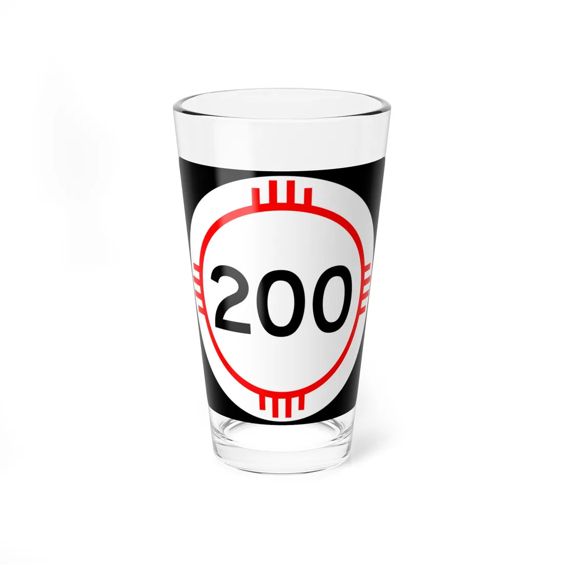 New Mexico 200 (New Mexico) (Road Sign) Pint Glass 16oz 16oz - Go Mug Yourself