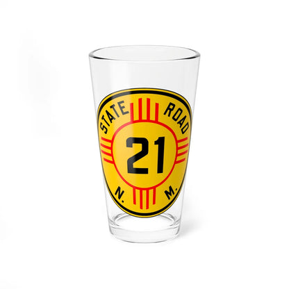 New Mexico 21 1932 (New Mexico) (Road Sign) Pint Glass 16oz 16oz - Go Mug Yourself