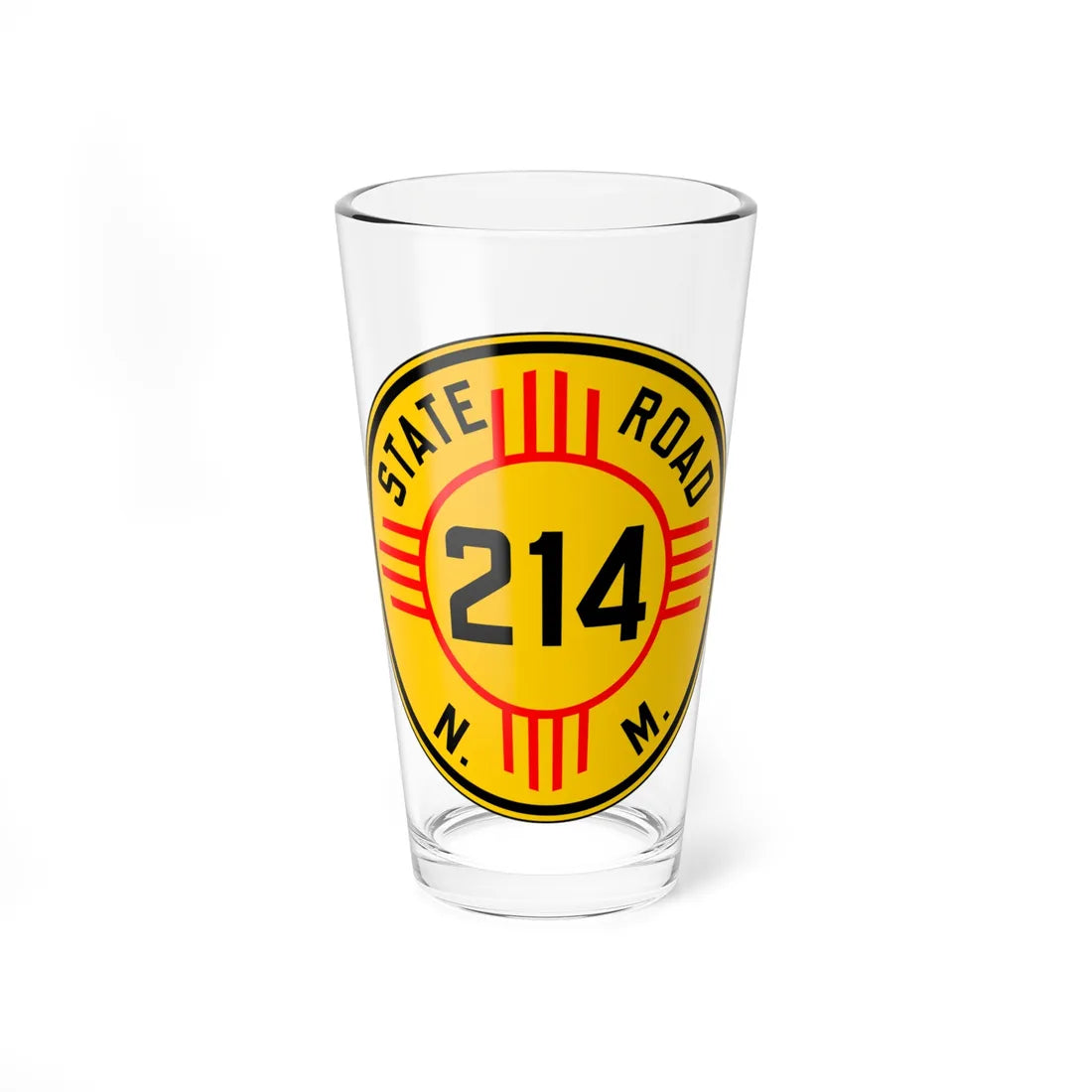 New Mexico 214 1932 (New Mexico) (Road Sign) Pint Glass 16oz 16oz - Go Mug Yourself