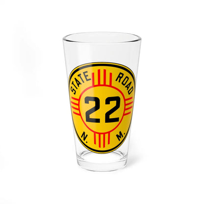 New Mexico 22 1932 (New Mexico) (Road Sign) Pint Glass 16oz 16oz - Go Mug Yourself