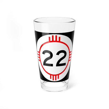 New Mexico 22 (New Mexico) (Road Sign) Pint Glass 16oz 16oz - Go Mug Yourself