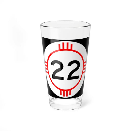 New Mexico 22 (New Mexico) (Road Sign) Pint Glass 16oz 16oz - Go Mug Yourself