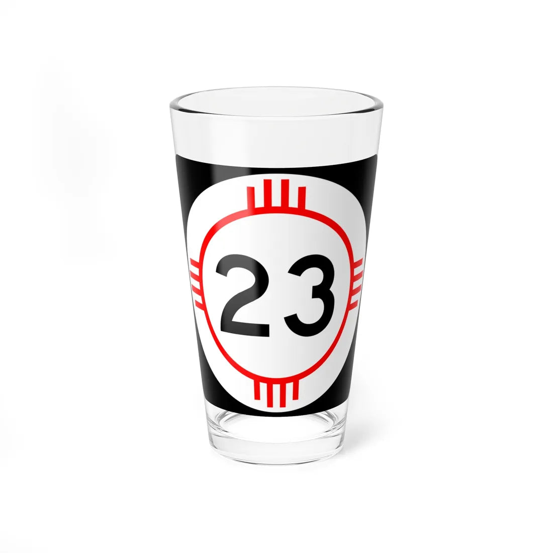 New Mexico 23 (New Mexico) (Road Sign) Pint Glass 16oz - Go Mug Yourself