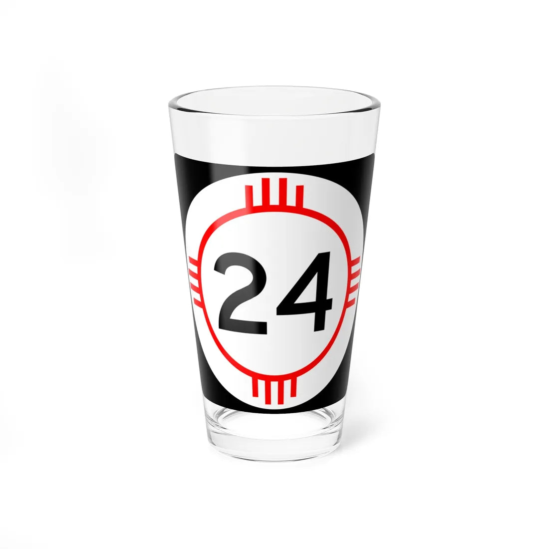 New Mexico 24 (New Mexico) (Road Sign) Pint Glass 16oz 16oz - Go Mug Yourself