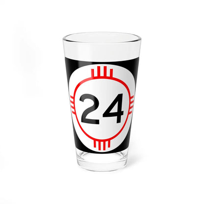 New Mexico 24 (New Mexico) (Road Sign) Pint Glass 16oz 16oz - Go Mug Yourself