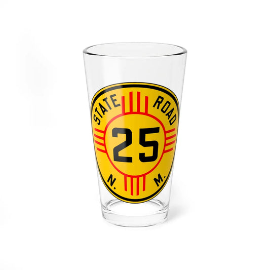 New Mexico 25 1932 (New Mexico) (Road Sign) Pint Glass 16oz 16oz - Go Mug Yourself