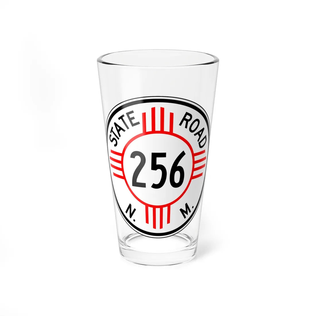 New Mexico 256 1952 (New Mexico) (Road Sign) Pint Glass 16oz 16oz - Go Mug Yourself