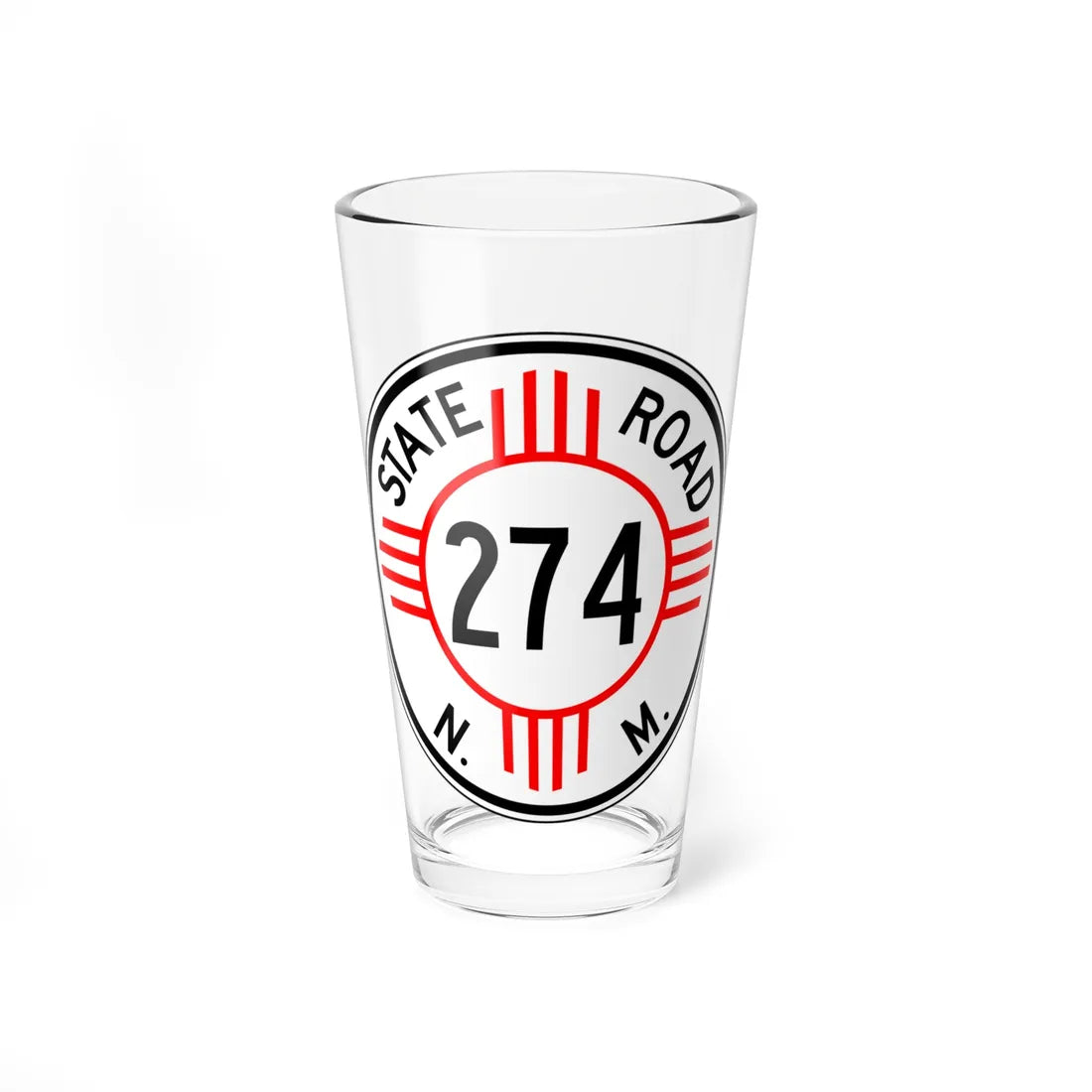 New Mexico 274 1952 (New Mexico) (Road Sign) Pint Glass 16oz 16oz - Go Mug Yourself