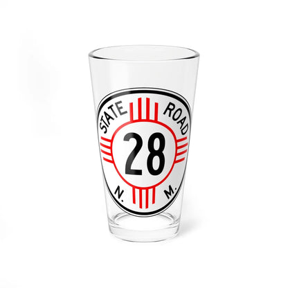 New Mexico 28 1952 (New Mexico) (Road Sign) Pint Glass 16oz 16oz - Go Mug Yourself