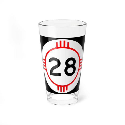 New Mexico 28 (New Mexico) (Road Sign) Pint Glass 16oz 16oz - Go Mug Yourself