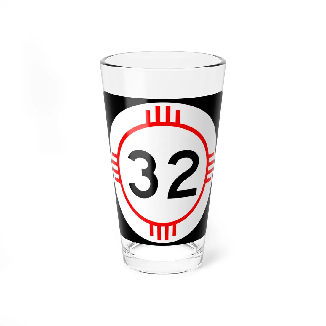 New Mexico 32 (New Mexico) (Road Sign) Pint Glass 16oz 16oz - Go Mug Yourself