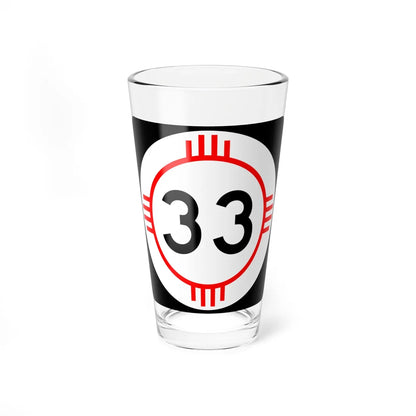 New Mexico 33 (New Mexico) (Road Sign) Pint Glass 16oz 16oz - Go Mug Yourself