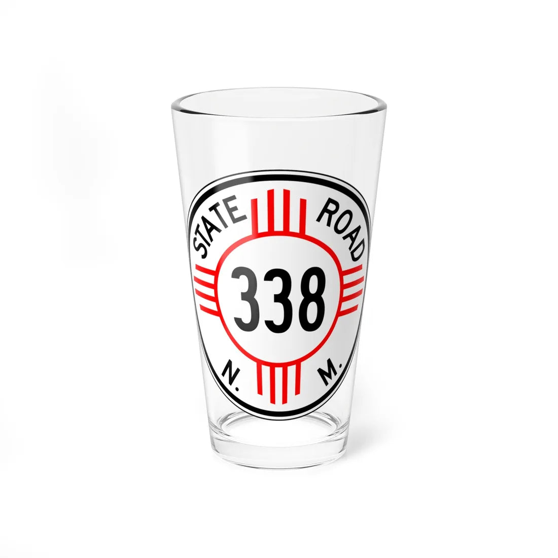 New Mexico 338 1952 (New Mexico) (Road Sign) Pint Glass 16oz 16oz - Go Mug Yourself