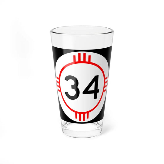 New Mexico 34 (New Mexico) (Road Sign) Pint Glass 16oz 16oz - Go Mug Yourself