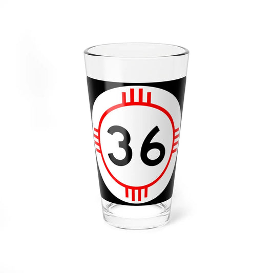 New Mexico 36 (New Mexico) (Road Sign) Pint Glass 16oz 16oz - Go Mug Yourself