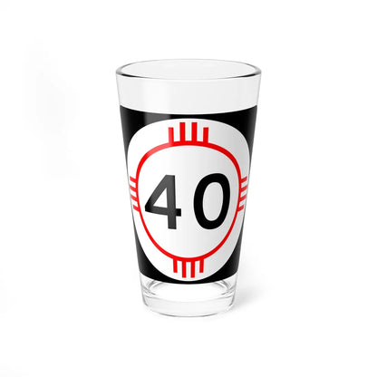 New Mexico 40 (New Mexico) (Road Sign) Pint Glass 16oz 16oz - Go Mug Yourself