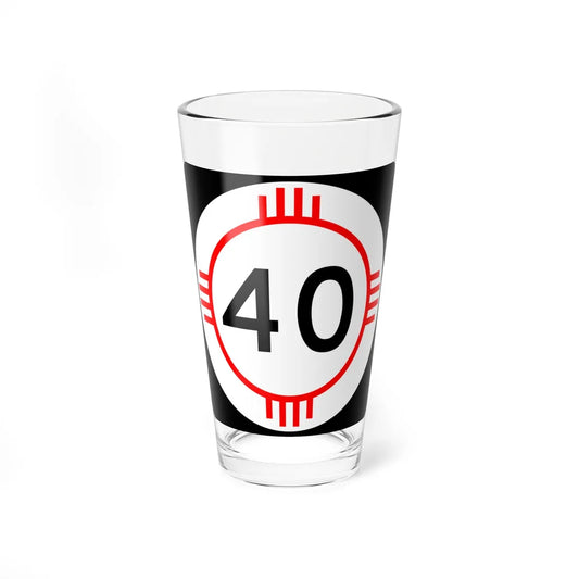New Mexico 40 (New Mexico) (Road Sign) Pint Glass 16oz 16oz - Go Mug Yourself