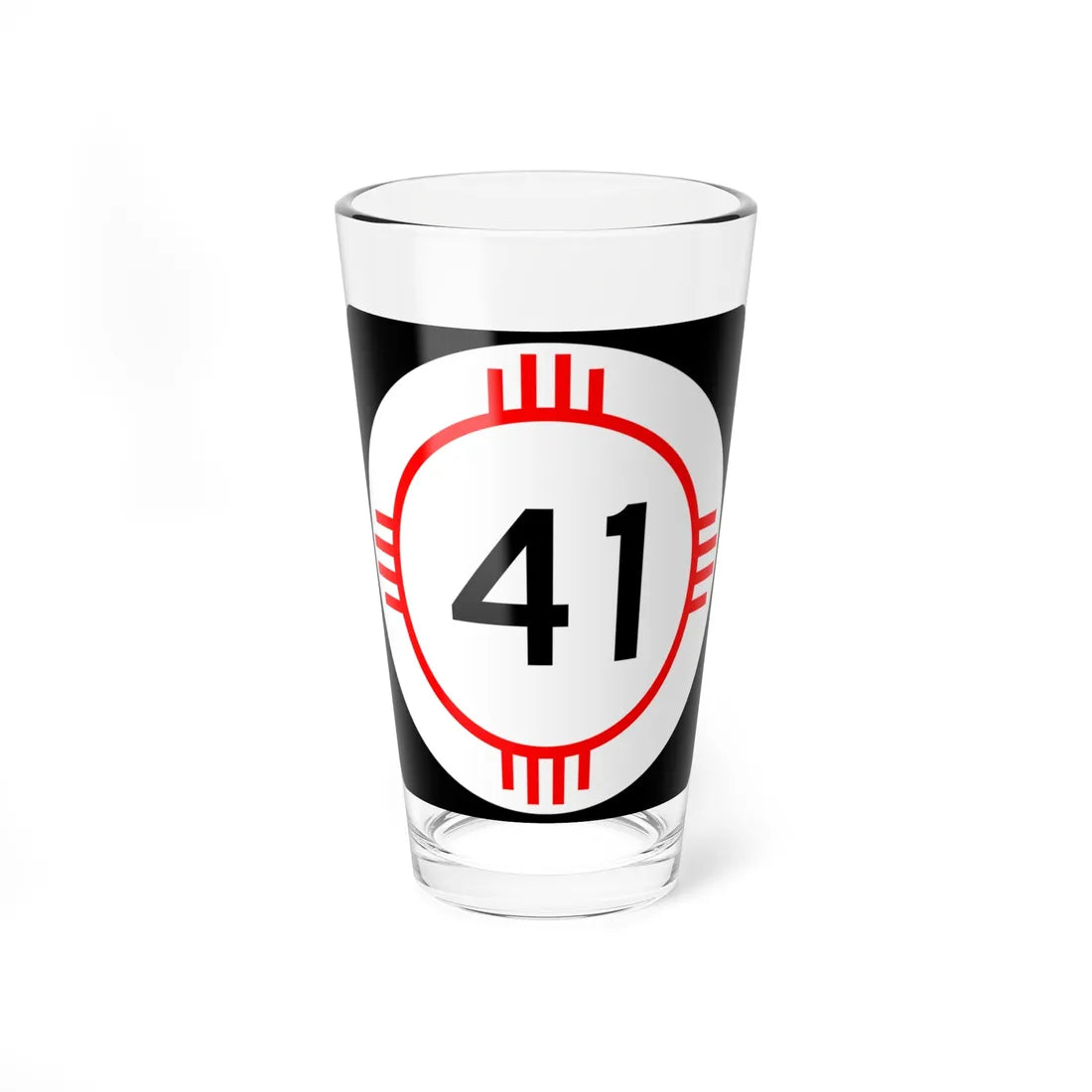 New Mexico 41 (New Mexico) (Road Sign) Pint Glass 16oz 16oz - Go Mug Yourself