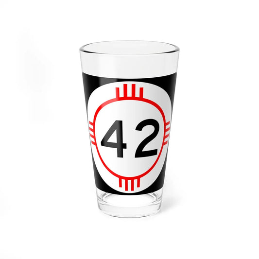 New Mexico 42 (New Mexico) (Road Sign) Pint Glass 16oz 16oz - Go Mug Yourself