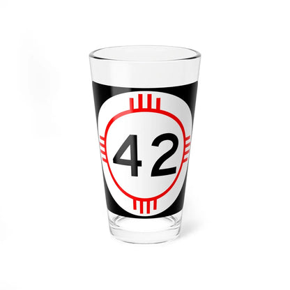 New Mexico 42 (New Mexico) (Road Sign) Pint Glass 16oz - Go Mug Yourself