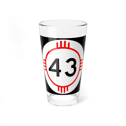 New Mexico 43 (New Mexico) (Road Sign) Pint Glass 16oz 16oz - Go Mug Yourself