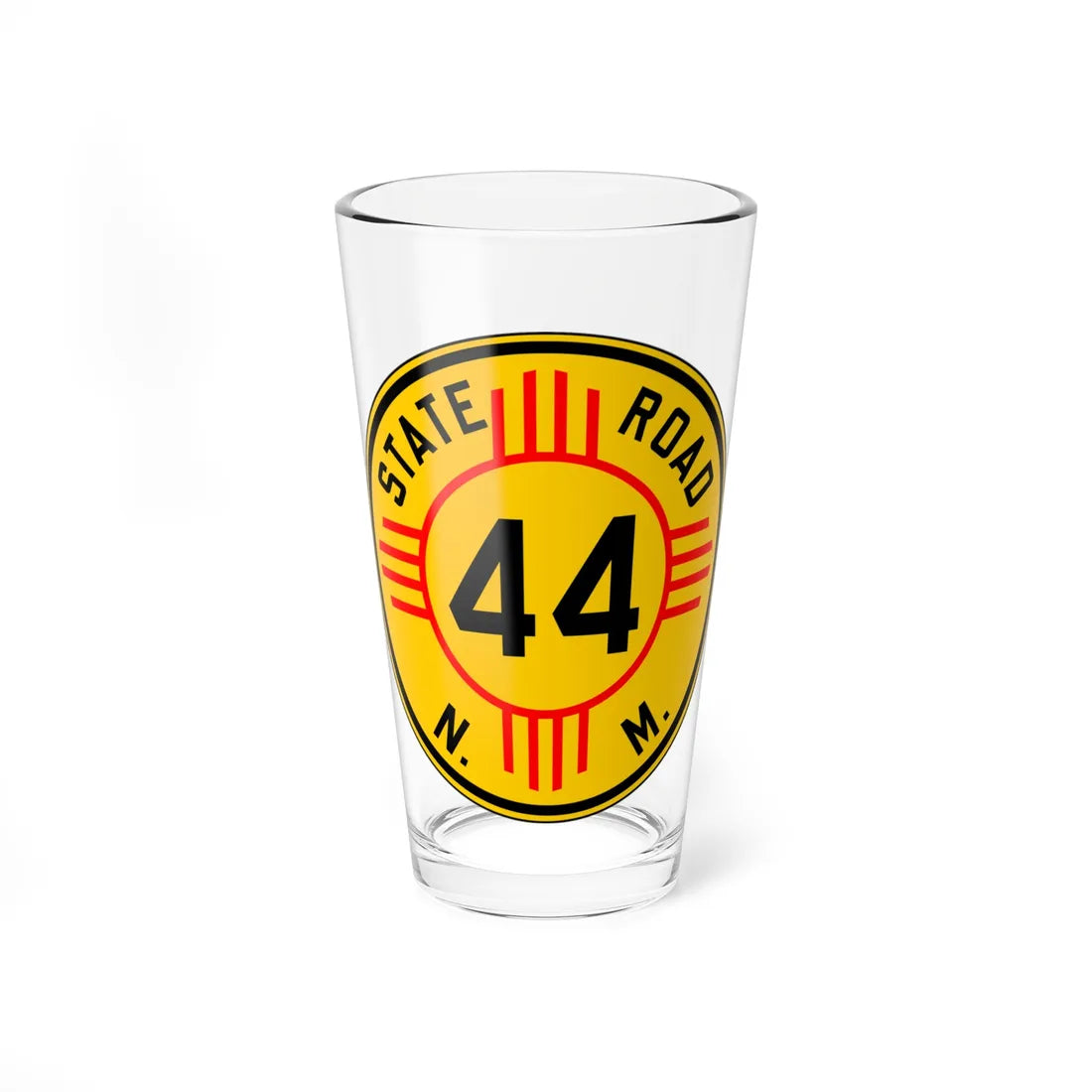 New Mexico 44 1932 (New Mexico) (Road Sign) Pint Glass 16oz - Go Mug Yourself