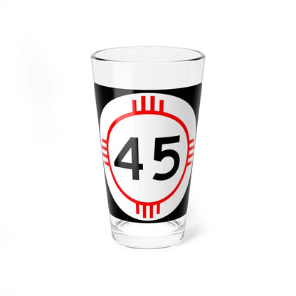 New Mexico 45 (New Mexico) (Road Sign) Pint Glass 16oz - Go Mug Yourself