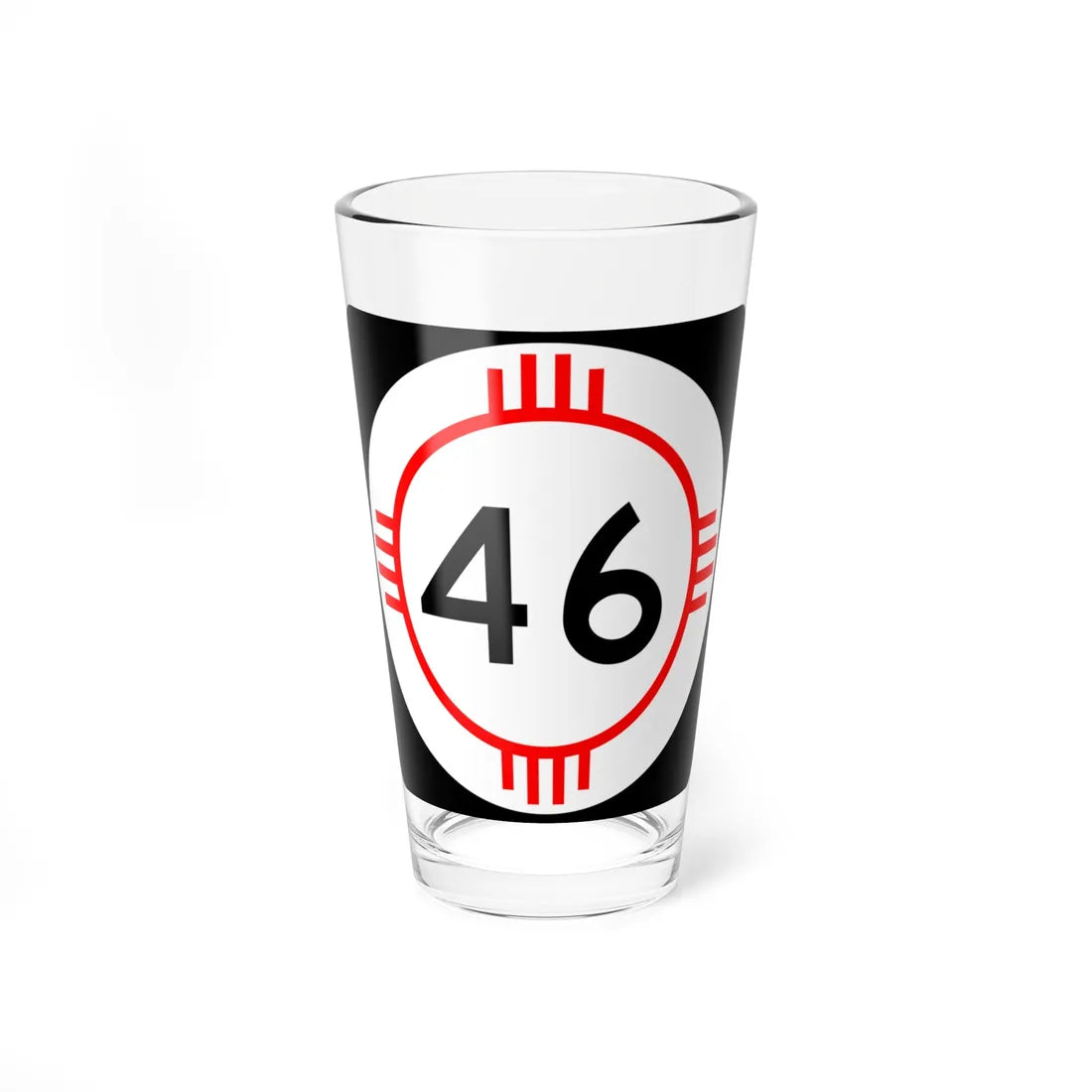 New Mexico 46 (New Mexico) (Road Sign) Pint Glass 16oz 16oz - Go Mug Yourself